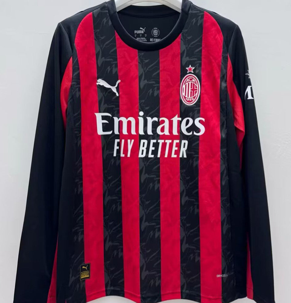 Maillot AC Milan 2025/26 Domicile Manche Longue