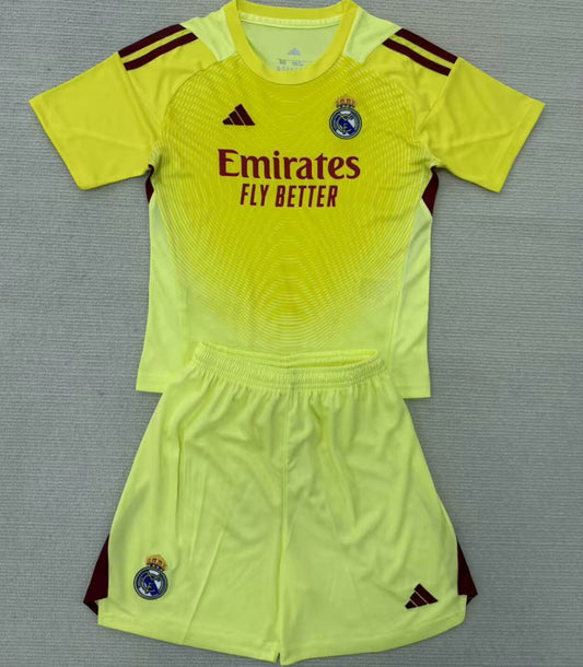 Maillot + Short Real Madrid 2025/26 Gardien Jn Enfant