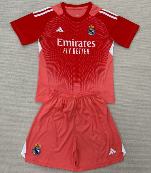 Maillot + Short Real Madrid 2025/26 Gardien Rg Enfant
