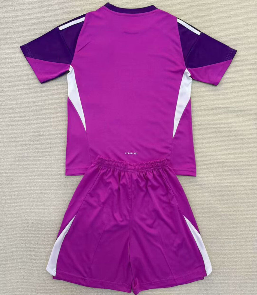 Maillot + Short Real Madrid 2025/26 Gardien Vt Enfant